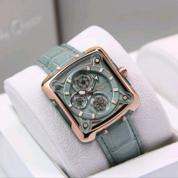 Ready BJM! jam tangan Alexandre Christie Wanita AC 3030 Tali kulit gratis ongkir