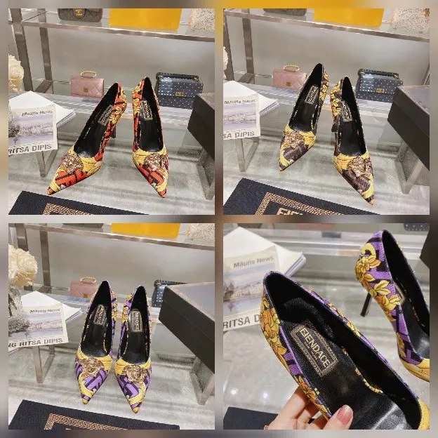 Sepatu heels wanita fendace fendi versace joint