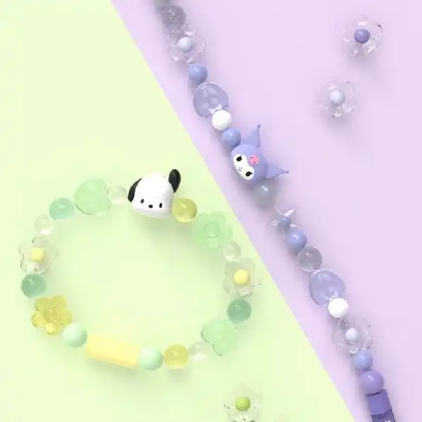 Karakter Sanrio JS-0162 Gelang Lucu Kabel Charge 2-in-1 Pochacco Kuromi Kabel Data Portabel Lucu Gad