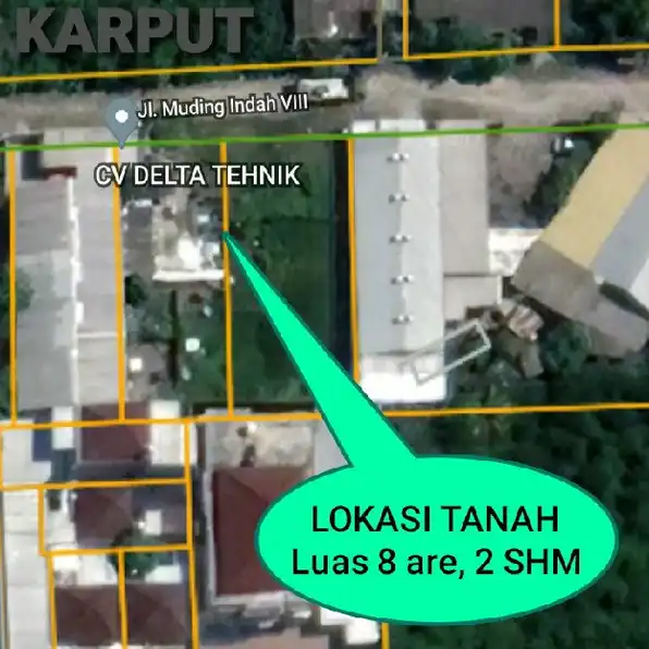 Dijual 8 are, Jl. Muding Indah Gatsu Barat Kerobokan Kaja Denpasar