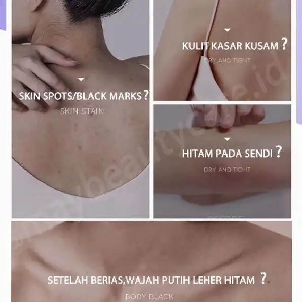 2 IN 1 Body Mask Whitening Cream Blecing Pemutih Badan Permanen Cepat Dan Ampuh | 100% Asli Pelembab