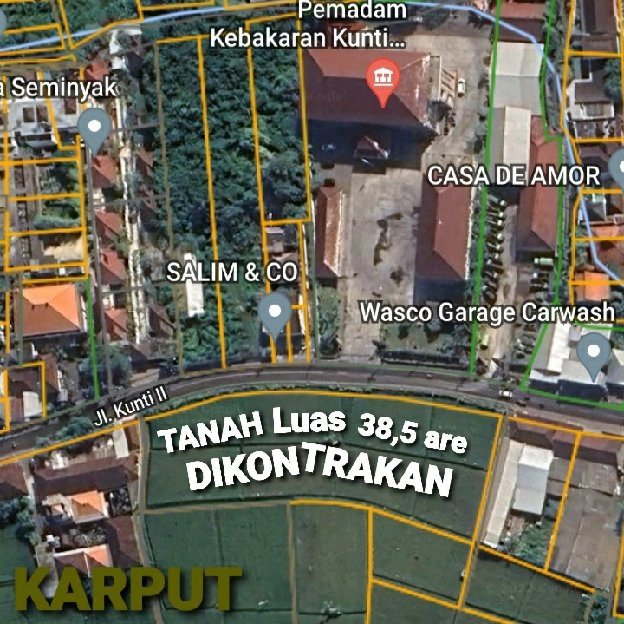 Dikontrakan 38,5 are, Jl. Kunti II Sunsetroad Seminyak Legian Kuta