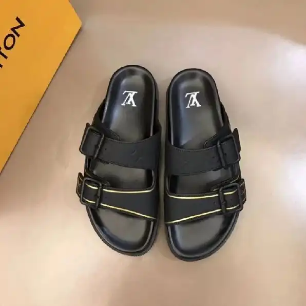 sandal selop pria louis vuitton lv