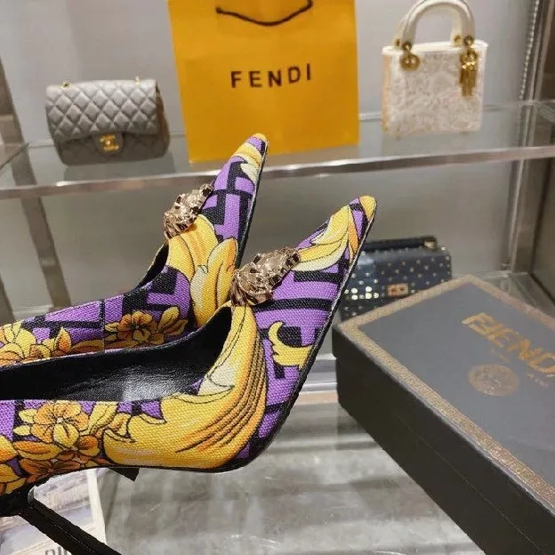 Sepatu heels wanita fendace fendi versace joint