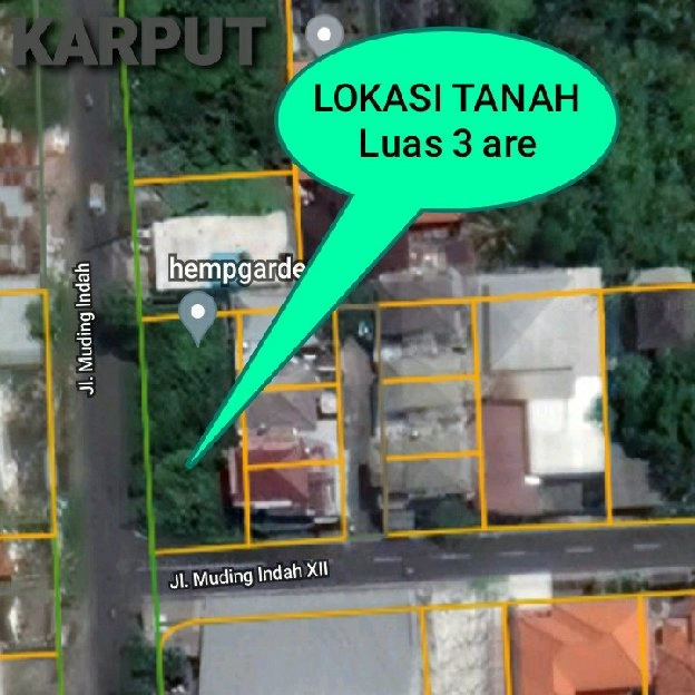 Dijual 3 are, Jl. Muding Indah Gatsu Barat Kerobokan Kaja Denpasar