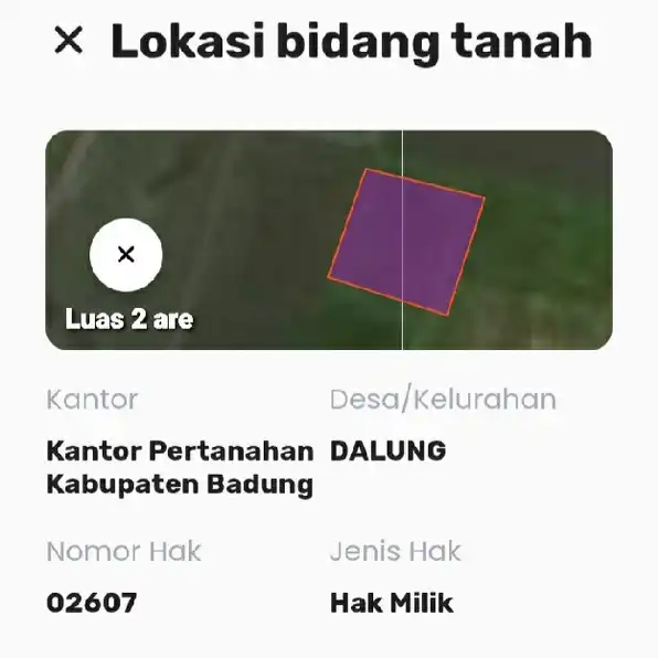 Dijual 2 are, Jl. Padang Tegal P. Permai Dalung Kuta Utara