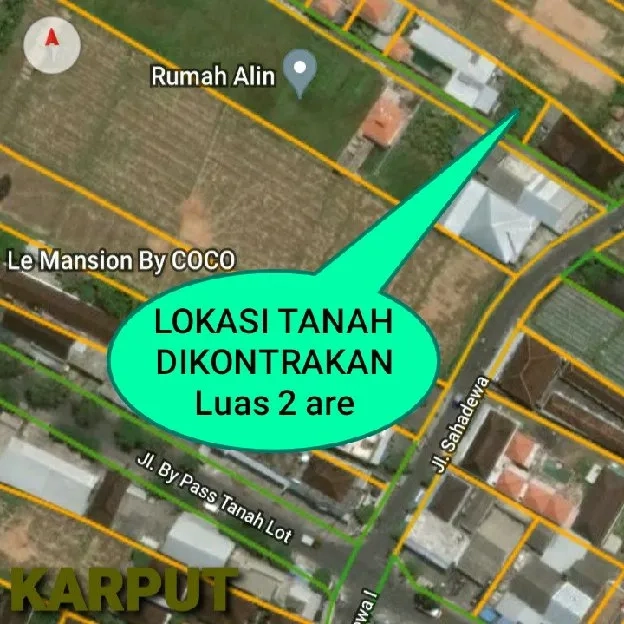 Dikontrakan 2 are, Jl. Sahadewa Bypass Tanah LOT Munggu Cemagi Mengwi