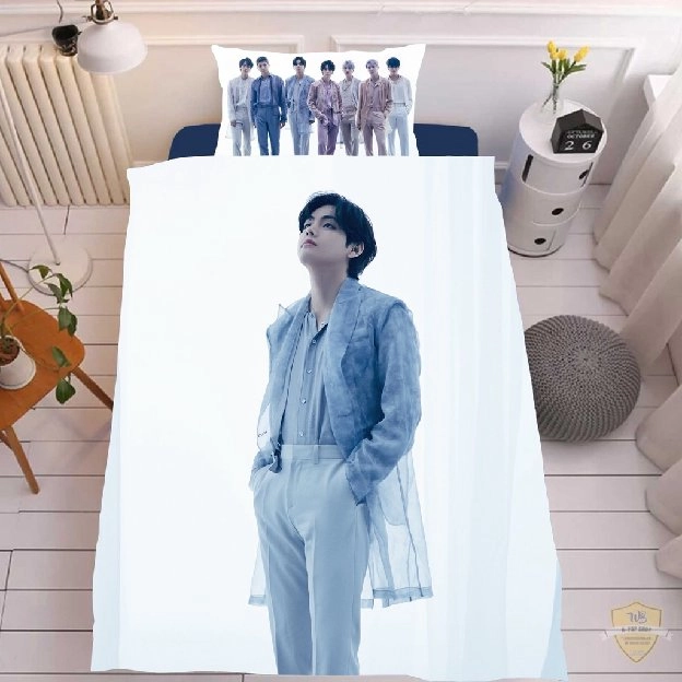 SELIMUT BTS BISA CUSTOM GAMBAR dan SARUNG BANTAL BTS