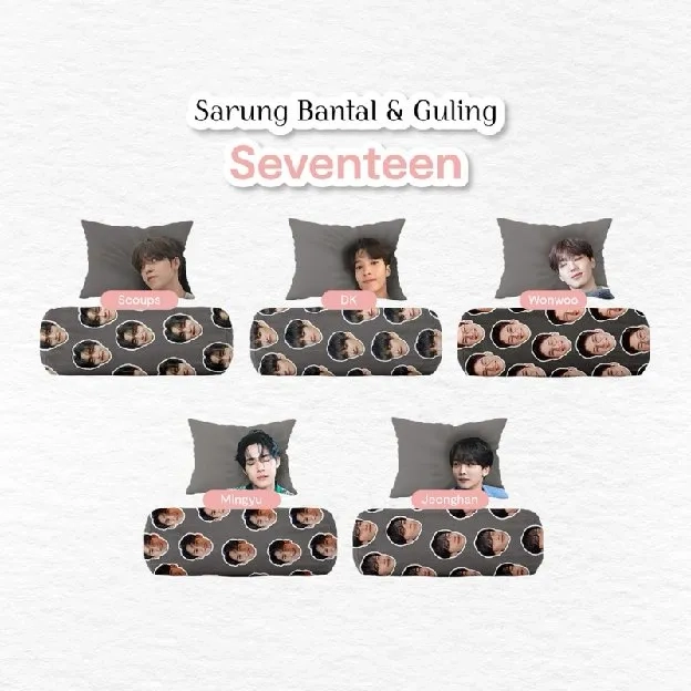 Sarung Bantal Guling Kpop Halu Full Print BTS NCT SEVENTEEN EXO