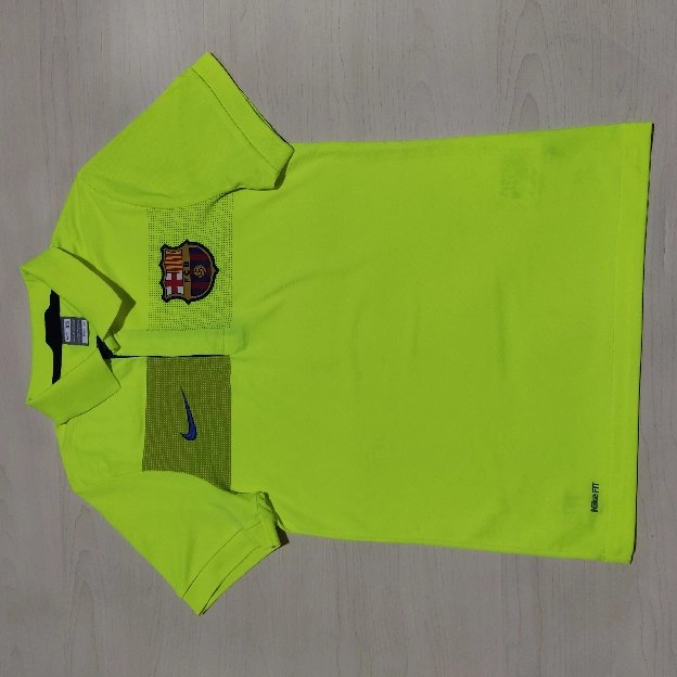 Barcelona kaos polo shirt Training 2009/2010 hijau neon original secon