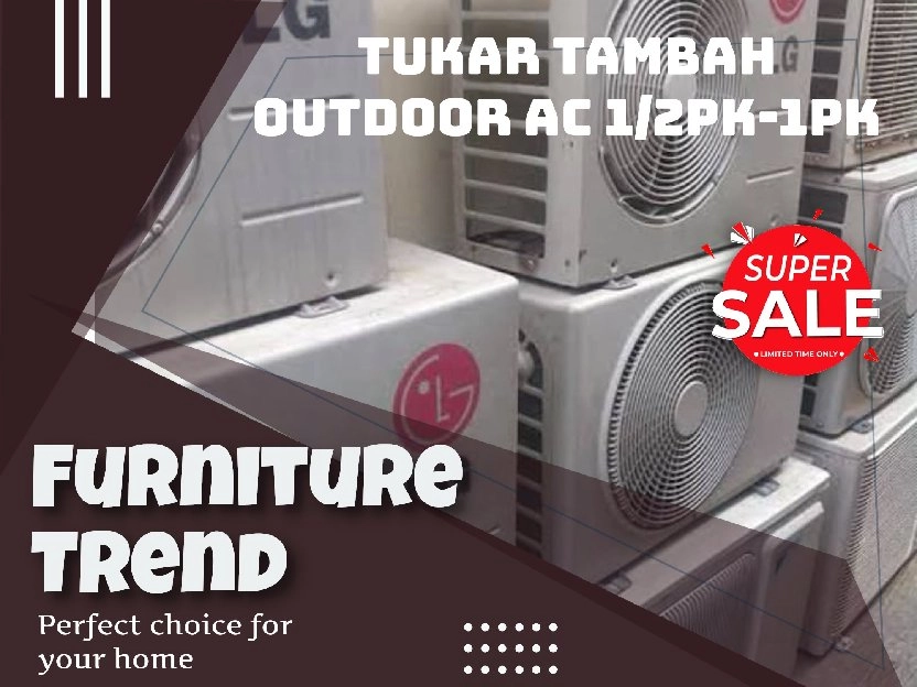 Terima tukar tambah AC outdoor plus pasang terima dingin dan beres 1/2pk -1pl