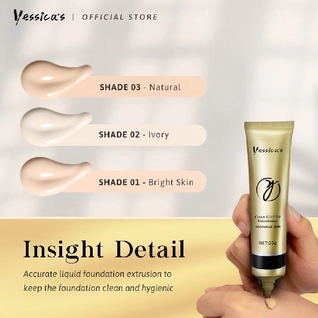 Yessica Waterproof Foundation Cover Girl Air Moisturize skin 30gr