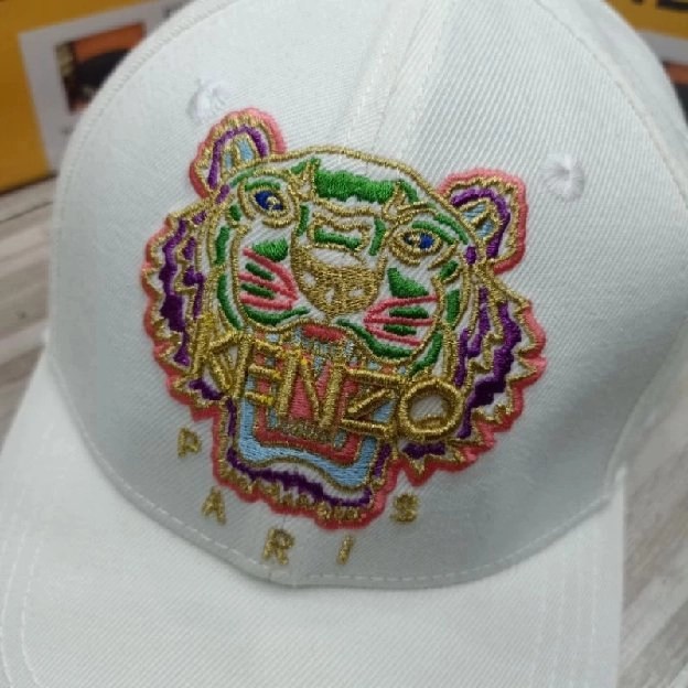 topi Kenzo Tiger Bordir White Topi Baseball