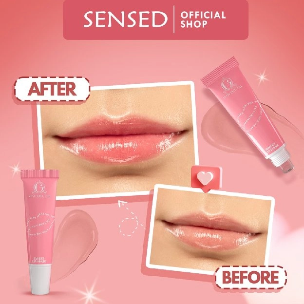 Madame Gie Sweet Lip Mask - Lip Scrub Vitamin E, Lip Balm, Moisturizer, Serum Bibir Cerah