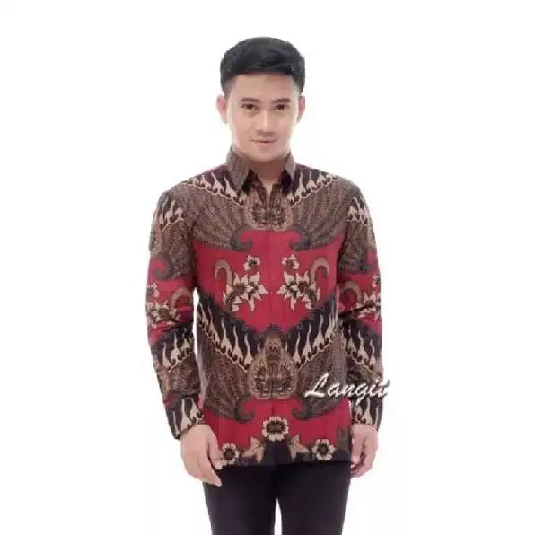 Kemeja Batik Pria Dewasa Big Size Jumbo Lengan Panjang M-10xl