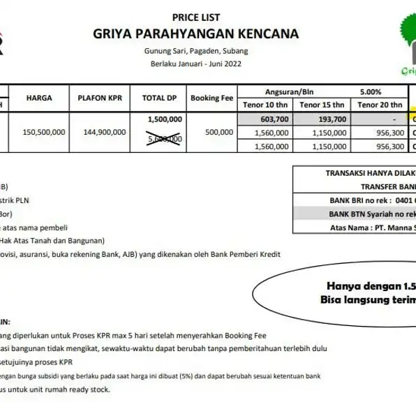 Rumah Subsidi Pagaden Subang | Griya Parahyangan Kencana | All in 2 jutaan | Dekat Tol Cipali