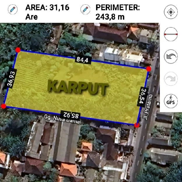 Dijual 37,36 are, Jl. Pratama Bualu Tanjung BENOA Nusa Dua Kuta Selatan