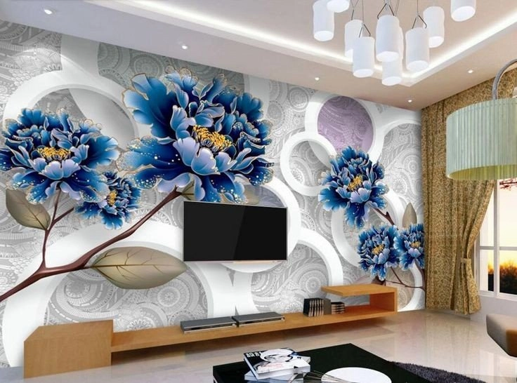 Pasang wallpaper dinding 3d custom toko jual dan pesan hordeng murah rollerblind vertikal blind