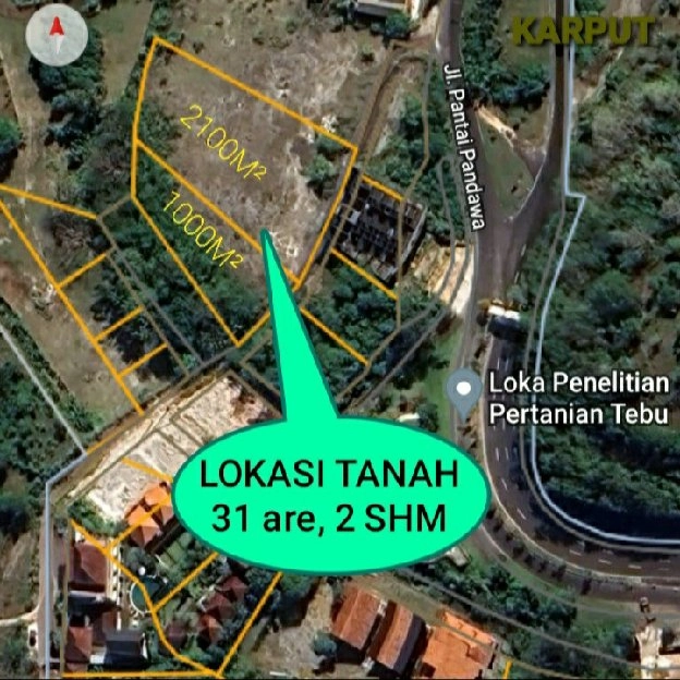 Dijual 31 are, Jl. Pantai Pandawa Kutuh Kuta Selatan