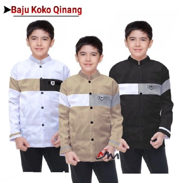 Baju koko anak/remaja lengan panjang sd/smp kobata anak