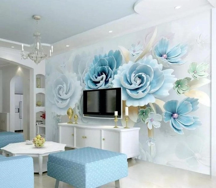 Pasang wallpaper dinding 3d custom toko jual dan pesan hordeng murah rollerblind vertikal blind