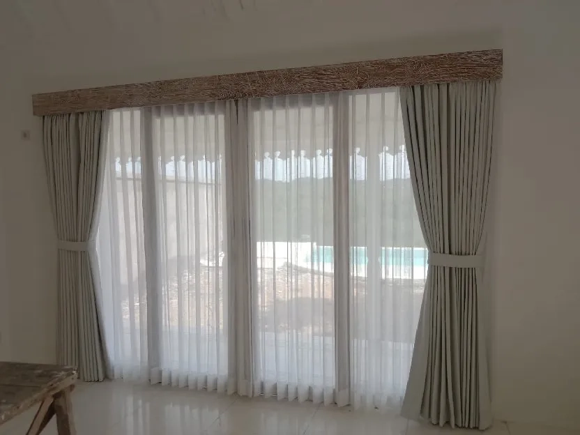 Korden Gorden Curtain Blackout Warna Abu Cantik 