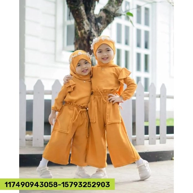 DISKON ❗❗SETELAN ANAK PEREMPUAN / DIVIA KIDS / BAHAN CRINKLE / S-M / 4-6 TAHUN 