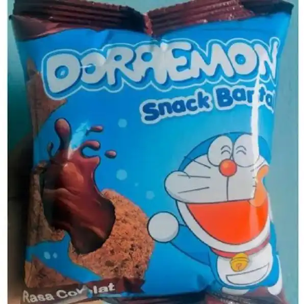 Milko Doraemon Baby Shark Chiki Snack isi Coklat Berhadiah 30gr