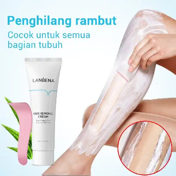 [BPOM] LANBENA Hair Removal Cream pencabut bulu /Krim Penghilang Rambut Effective Penghilang Bulu No