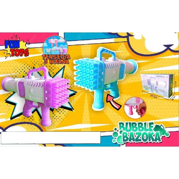 Bubble Gun Basoka Tembakan Balon Gelembung Sabun Bazoka 25 Mata /BUBBLE BAZOKA