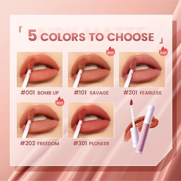 FOCALLURE Pro-blur Airy Mossue Matte Lip Tint Velvet Lipstick Lip cream Lightweight Moisturizing Non