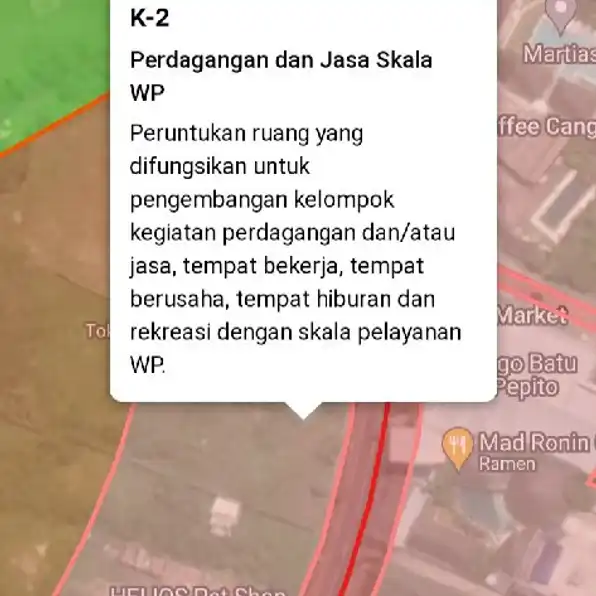 Dijual 29,5 are, Jl. Raya Pantai BATU BOLONG Canggu Kuta UTARA