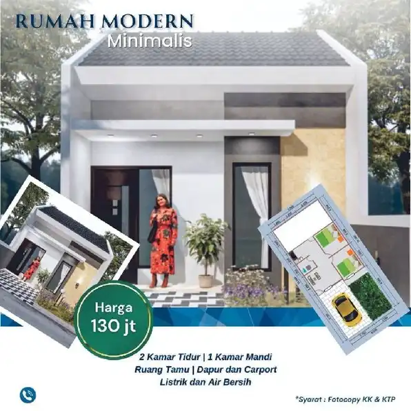 Rumah Minimalis Hrga Ekonomis Ready Unit HADI JAYA Kedamean Cash 130jt