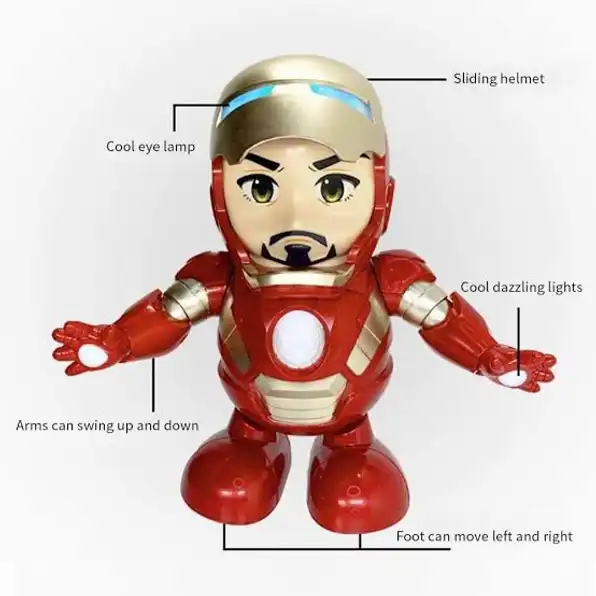 Mainan Anak Dancing Robot Dance SuperHero Ironman TikTok SNI