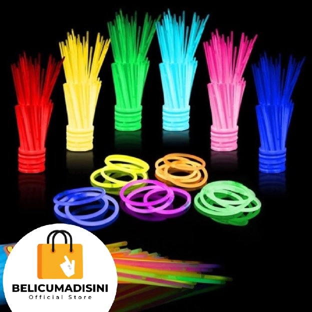 Glow Stik Termurah / Gelang Glow Light in the Dark / Gelang Fosfor Party Night / Aksesoris Accessori