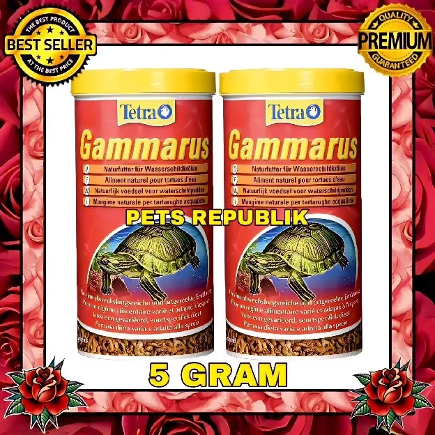 MAKANAN KURA • PR PELET TETRA GAMMARUS WATER TURTLES FOOD 5 GRAM