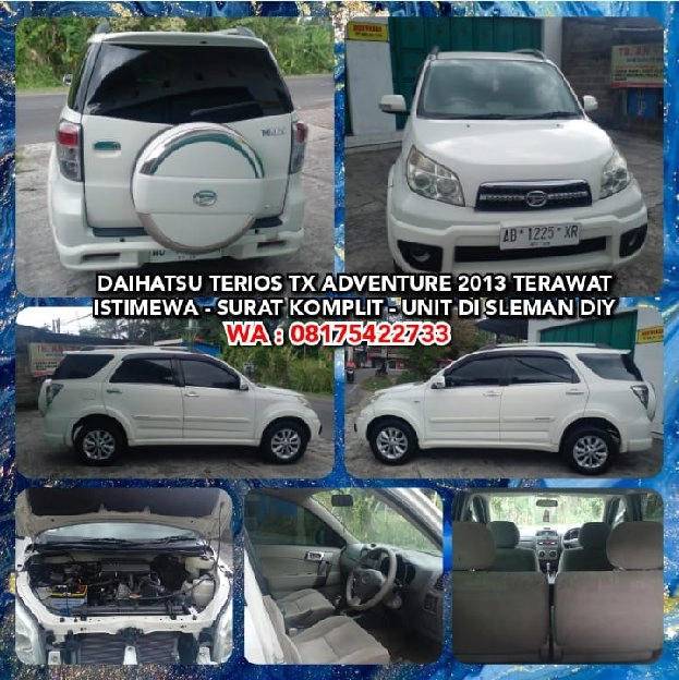 DAIHATSU TERIOS TX ADVENTURE 2013 ISTIMEWA, SURAT KOMPLIT, UNIT DI SLEMAN DIY. WA : 08175422733