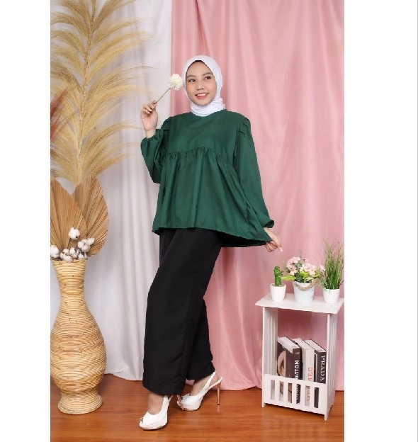 Baju Wanita Blouse Arrabele Plit Premium Quality