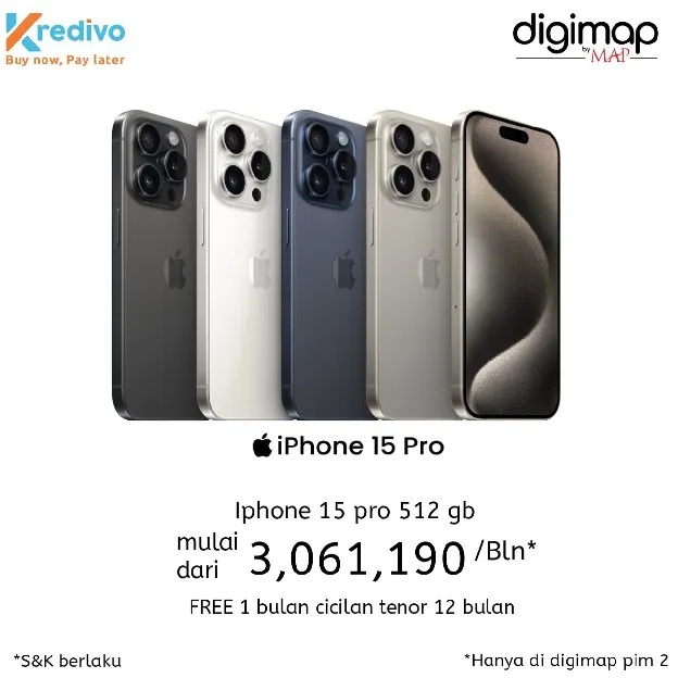 kredit iphone 15 pro 512 gb semakin mudah dengan kredivo