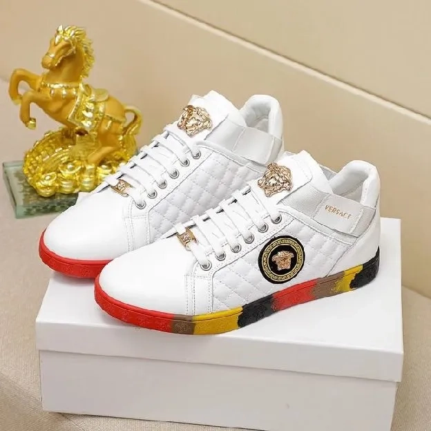 Sepatu sneakers pria versace new men's casual shoes