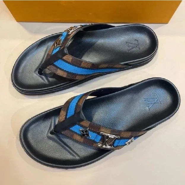 Sandal slippers jepit pria louis vuitton lv