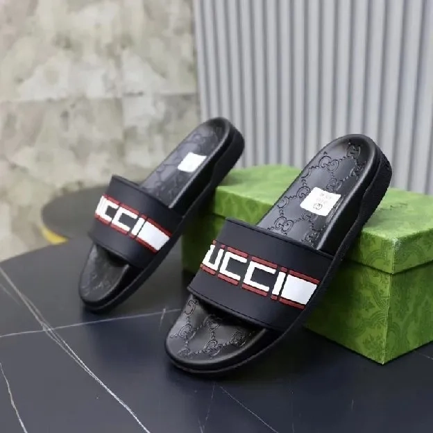 Sandal slide selop rubber pria gucci