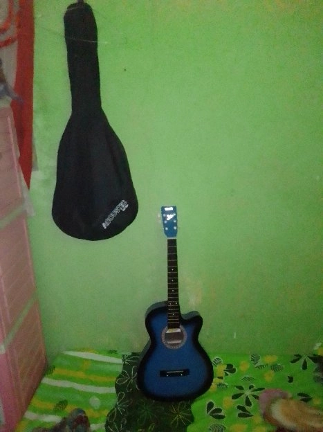 gitar akustik Yamaha plus epek spul jek adaptor