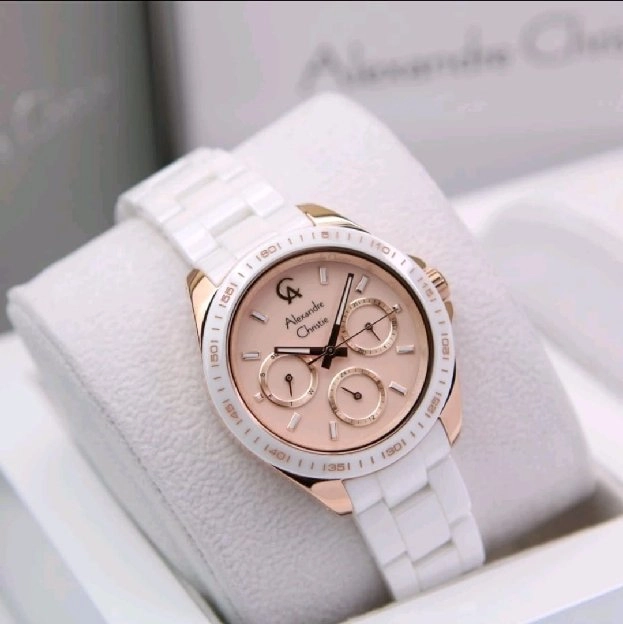 Ready!Jam tangan Alexandre Christie Wanita AC 2B08 Keramik