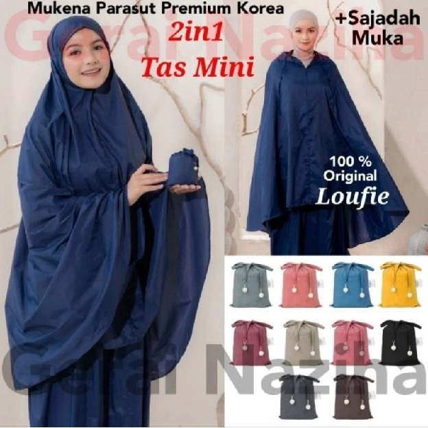 MUKENA TAS MINI PARASUT PREMIUM KOREA TRAVEL