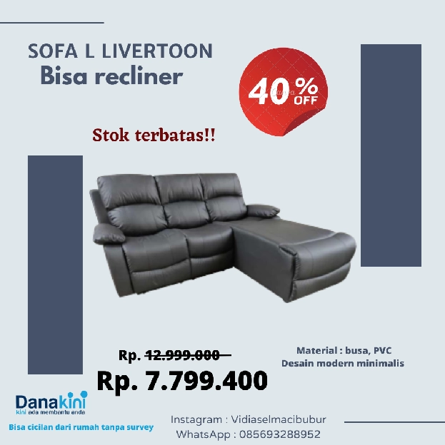 sofa L minimalis 