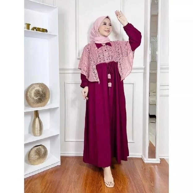 gamis Irish/ gamis rompi sayap 