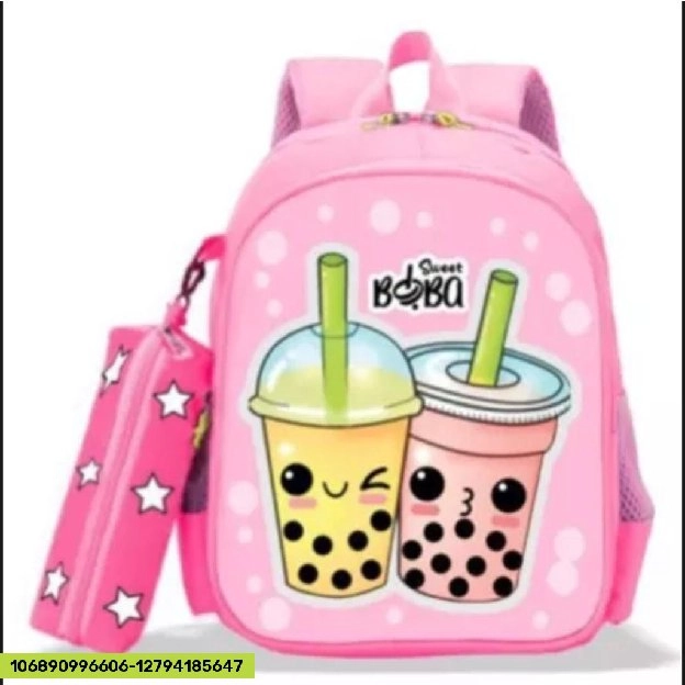 RANSEL ANAK KULIT BOBA RANSEL ANAK TEBAL MOTIF BOBA