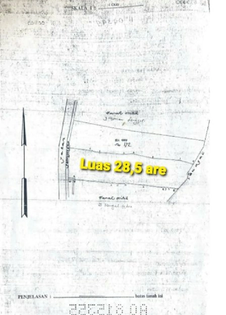 Dikontrakan 25,4 are & 28,5 are, Jl. Padang Linjong MEN LARI Canggu Kuta Utara
