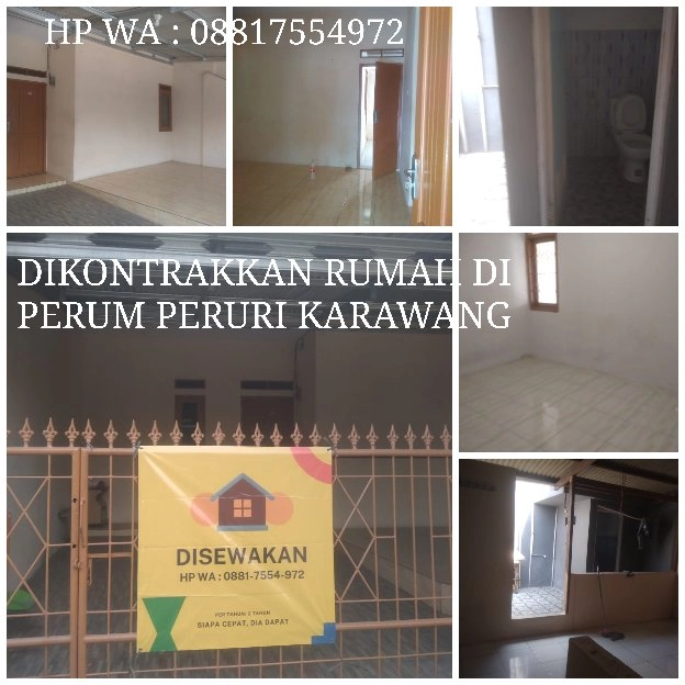 DISEWAKAN RUMAH DI PERUM PERURI KARAWANG STRATEGIS DAN NYAMAN